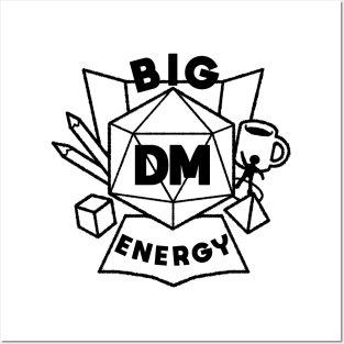 Big DM Energy - Black Posters and Art